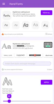 Hand Fonts android App screenshot 3